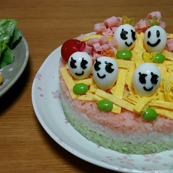 簡単可愛いひなちらしケーキ